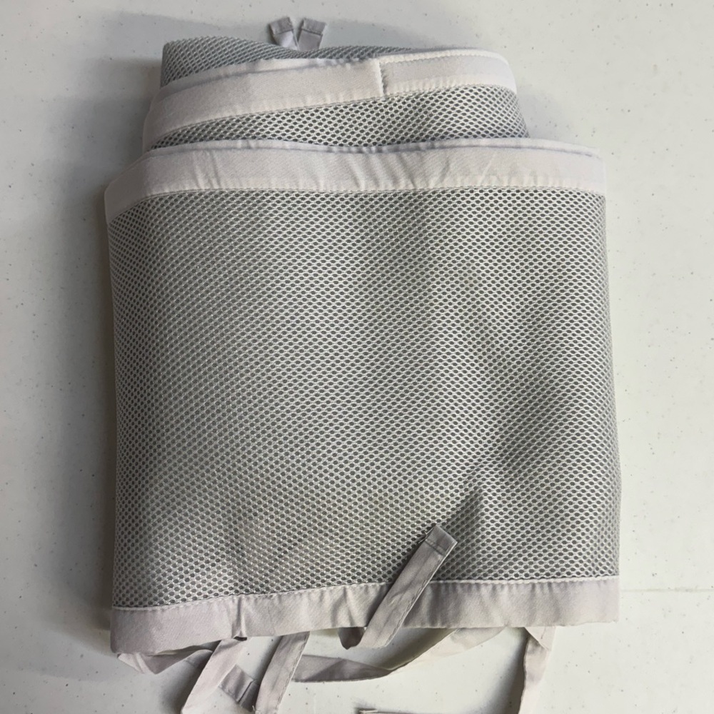 Gray Mesh Crib Liner